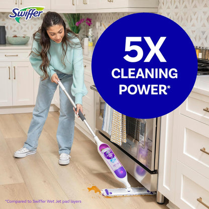 Powermop Multi-Surface Mop Kit for Floor Cleaning, Includes Powermop, 2 Mopping Pad Refills, 1 Cleaning Solution with Fresh Scent and 2 Batteries